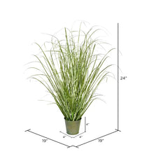 Load image into Gallery viewer, 24&quot; H x 9&quot; W x 9&quot; D Artificial Grass in Pot (SET OF 2)
