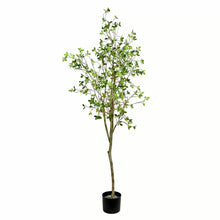 Load image into Gallery viewer, Artificial Milan Leaf Tree in Pot, 72&quot; H x 28&quot; W x 28&quot; D
