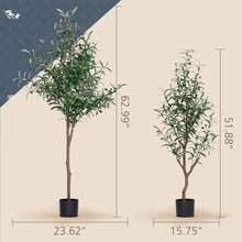 Load image into Gallery viewer, Artificial Olive Tree In Pot 62&quot; x 23&quot; x 23&quot;

