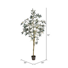Load image into Gallery viewer, Artificial Olive Tree in Pot 72&quot; x 34&quot; x 34&quot;
