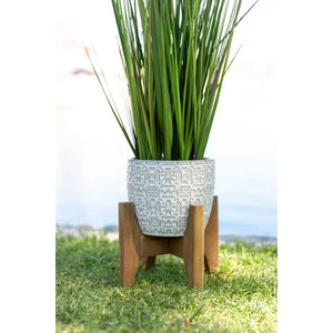 31" H x 11" W x 11" D Artificial Onion Grass in Pot