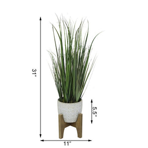Artificial Onion Grass in Pot MRM3894