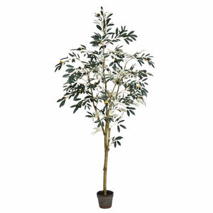 Artificial Potted Olive Floor Foliage Tree in Pot #9111