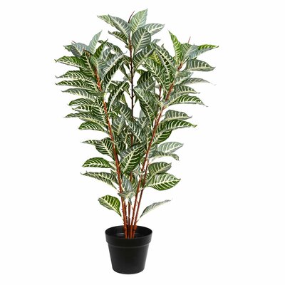 Artificial Real Zebra Touch Floor Foliage Tree in Pot 564CDR