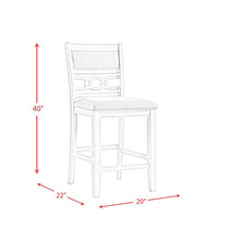 Load image into Gallery viewer, 36&quot; H x 42&quot; L x 42&quot; W Walnut Asaldis Upholstered Dining Chair (Set of 2) MRM1529
