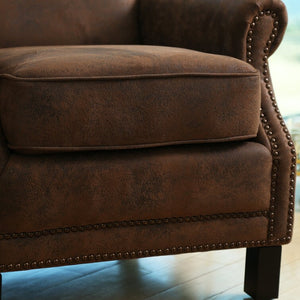 Asbury 28'' Wide Club Chair, Antique Brown