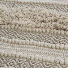 Load image into Gallery viewer, Natural Asher Woven Texture Stripe Bath Rug
