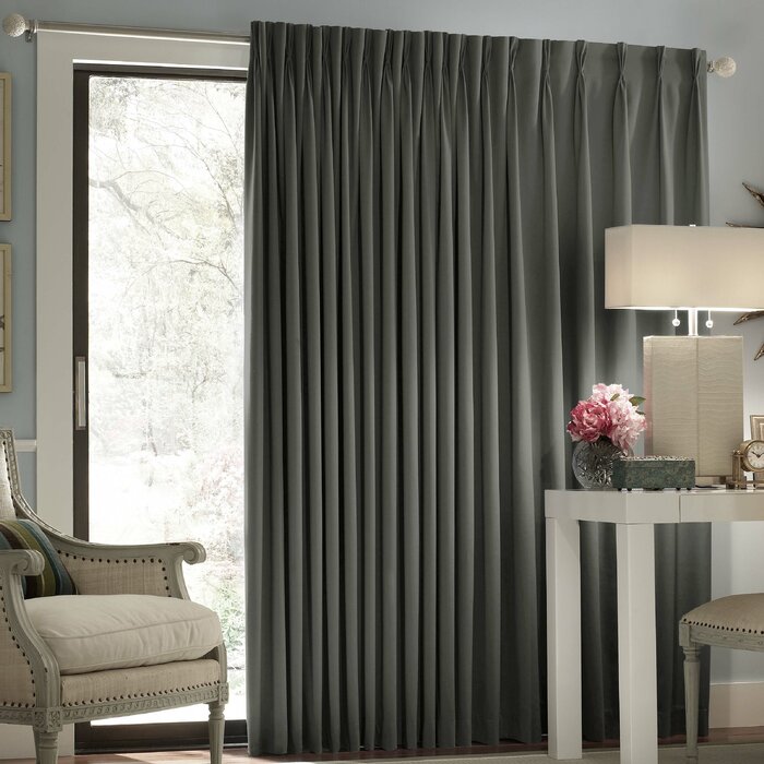 Dark Gray Patio Blackout Rod Pocket Panel (One Panel - 84