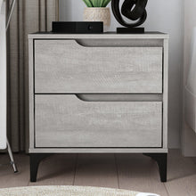 Load image into Gallery viewer, Gray Asmita 2 Drawer Nightstand
