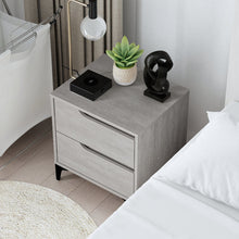 Load image into Gallery viewer, Gray Asmita 2 Drawer Nightstand
