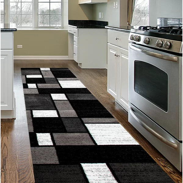 Astika Machine Woven Area Rug in Gray 2' x 7'2