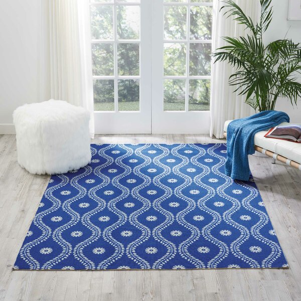 Astrid Geometric Navy Blue Area Rug 10 x 13 (3396RR)