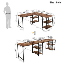 Load image into Gallery viewer, Rustic Brown Athey Reversible L-Shape Desk 421AH
