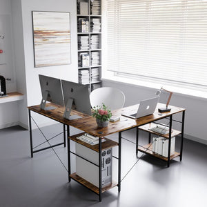 Rustic Brown Athey Reversible L-Shape Desk 421AH