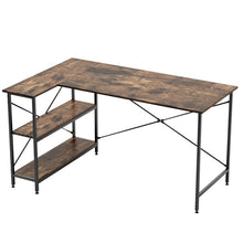 Load image into Gallery viewer, 29.13“H x 55.12&quot; W x 35.43&quot; D Rustic Brown Atia Reversible L-Shape Desk MRM3693
