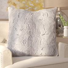 Load image into Gallery viewer, Faux Fur Euro Pillow in Gray #9700
