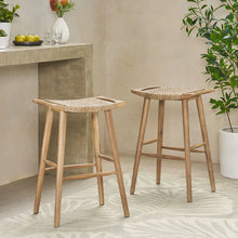 Load image into Gallery viewer, Atoka Acacia Wood Patio Bar Stool (Set of 2)
