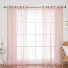 Load image into Gallery viewer, Attell Solid Sheer Grommet Curtain Panels (Set of 2)
