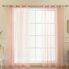 Load image into Gallery viewer, Attell Solid Sheer Grommet Curtain Panels (Set of 2)
