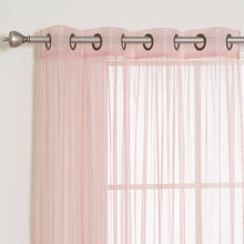 Load image into Gallery viewer, Attell Solid Sheer Grommet Curtain Panels (Set of 2)
