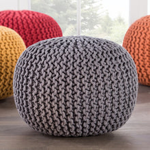 Load image into Gallery viewer, Aubrielle 20&#39;&#39; Wide Round Pouf Ottoman
