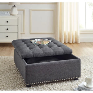 Audel 30'' Wide Tufted Square Storage Ottoman with Storage