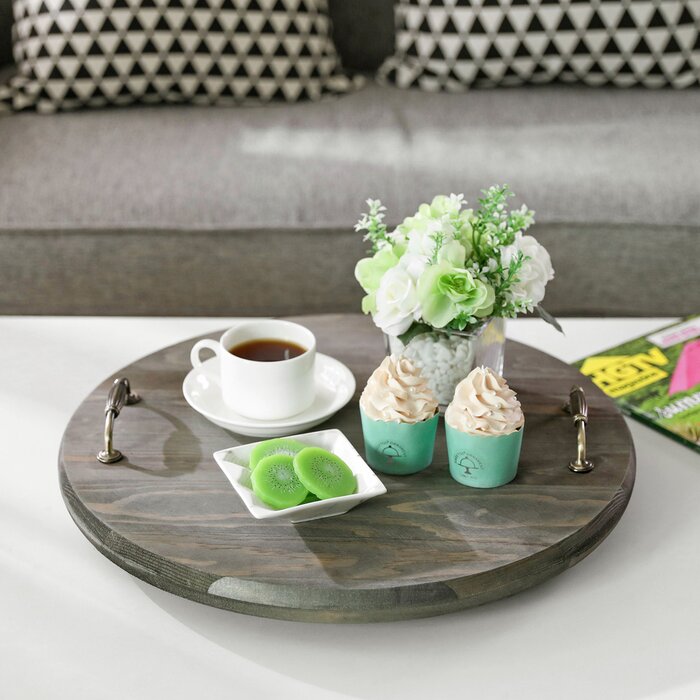 Vandiver Round Wood Lazy Susan