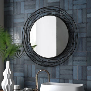 Black Augustus Swirl Accent Mirror