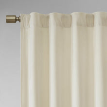 Load image into Gallery viewer, Aurora Poly Velvet Solid Color Room Darkening Rod Pocket Curtain Panels (Set of 2) GL949
