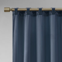 Load image into Gallery viewer, Aurora Poly Velvet Solid Color Room Darkening Rod Pocket Curtain Panels (Set of 2) 5063RR

