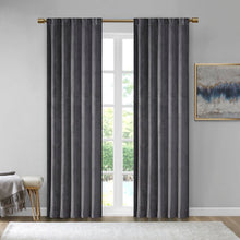 Load image into Gallery viewer, 37&quot; W x 63&quot; L Aurora Soft Velvet Room Darkening Rod Pocket Curtain Panels (Set of 2)
