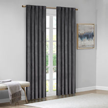 Load image into Gallery viewer, 37&quot; W x 63&quot; L Aurora Soft Velvet Room Darkening Rod Pocket Curtain Panels (Set of 2)
