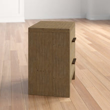 Load image into Gallery viewer, Aurthur 2 - Drawer Solid Wood Nightstand in Weathered Brown 7104RR
