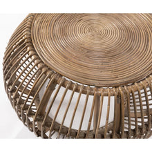 Load image into Gallery viewer, Ava Rattan/Wicker Drum Coffee Table
