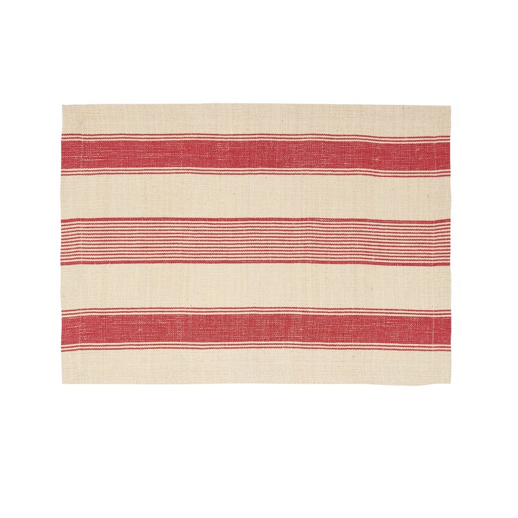 Avalene Cotton Striped Rectangular Placemat (Set of 6)