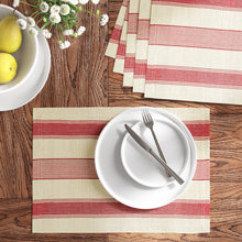 Load image into Gallery viewer, Avalene Cotton Striped Rectangular Placemat (Set of 6)
