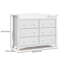 Load image into Gallery viewer, White Avalon 6 Drawer Double Dresser
