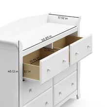 Load image into Gallery viewer, White Avalon 6 Drawer Double Dresser
