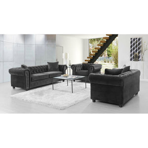Avani 95'' Rolled Arm Chesterfield Sofa with Reversible Cushions 6439RR
