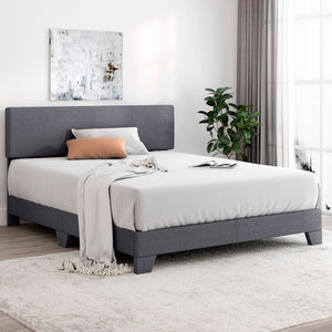 Avel Simple Rectangular Upholstered Platform bed Full