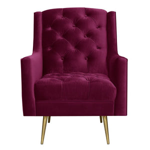 Aveline Tufted Polyester Wingback Chair
