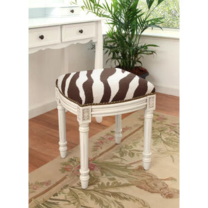 Aven 19'' Tall Solid Wood Vanity Stool