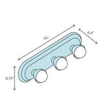 Load image into Gallery viewer, Black Averi 3 - Light Dimmable Vanity Light
