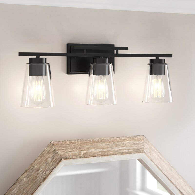 Black Averi 3 - Light Dimmable Vanity Light