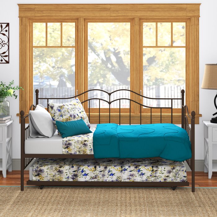 Averi Metal Daybed with Trundle, Twin/Full
