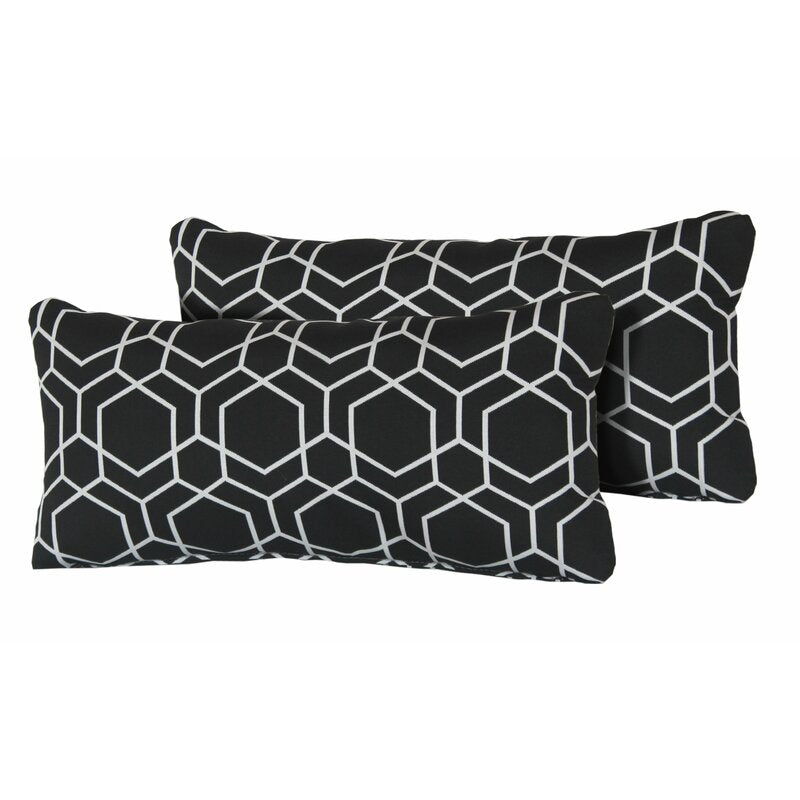 Averill Hexagon Rectangle Outdoor Lumbar Pillow (Set of 2) MRM4373