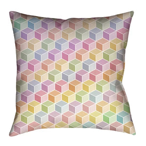 18" x 18" Green/Purple/Pink Avicia Throw Pillow (SET OF 2)