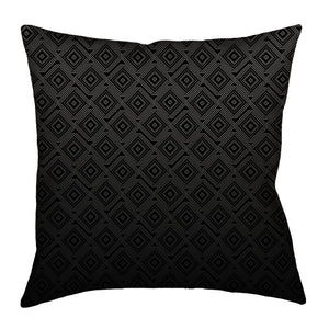 18" x 18" Black Avicia Throw Pillow