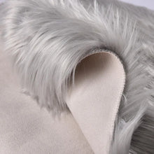 Load image into Gallery viewer, Avitaz Handmade Shag Faux Sheepskin Gray Rug, Rectangle 6&#39; x 9&#39;
