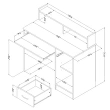 Load image into Gallery viewer, Pure White Axess Desk with Hutch

